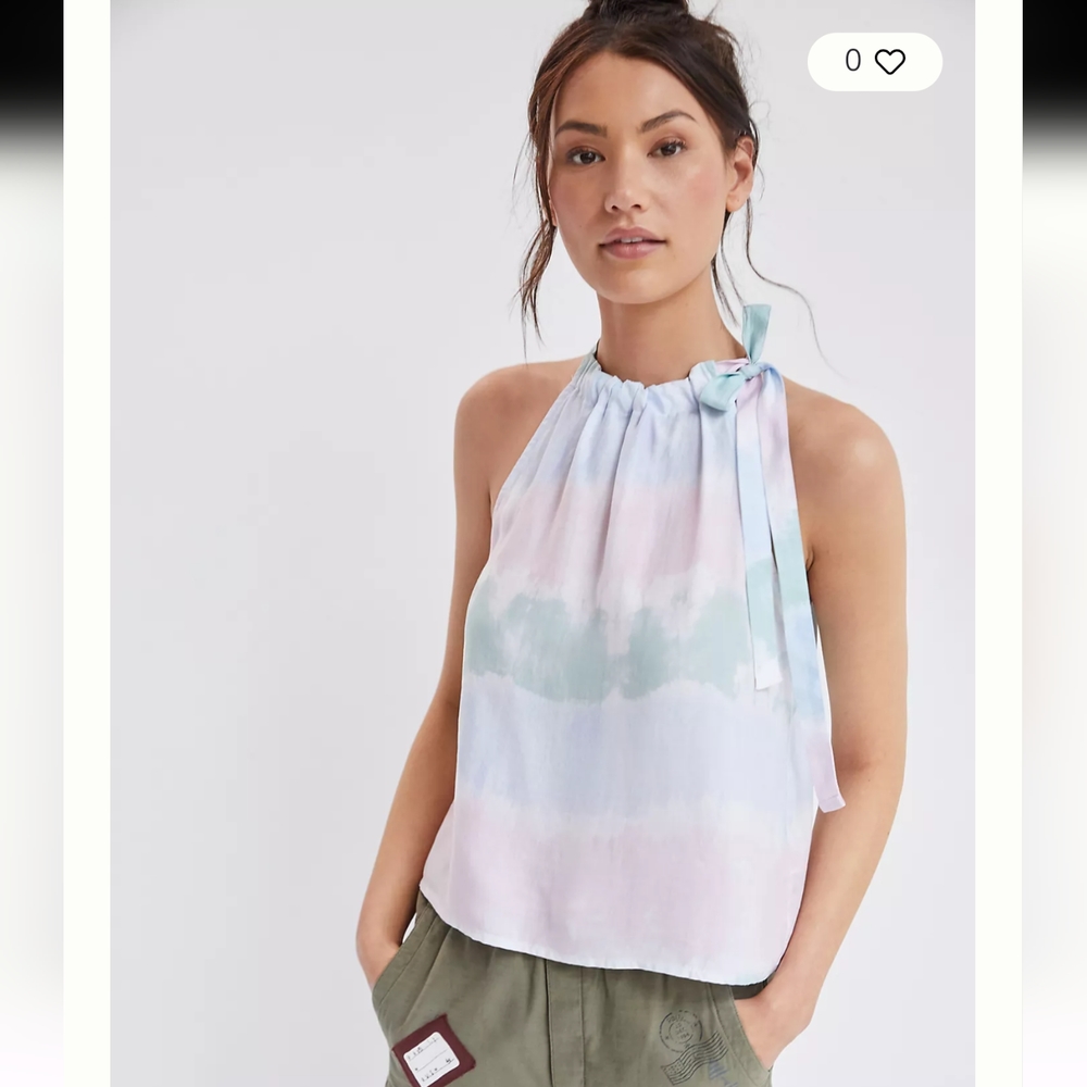 Cloth & Stone Tie-Neck Halter Tank XL
